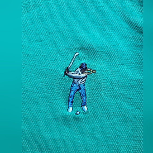 Men's Eastside Golf Long Sleeve Rugby Polo Shirt Medium - Picture 2 of 3